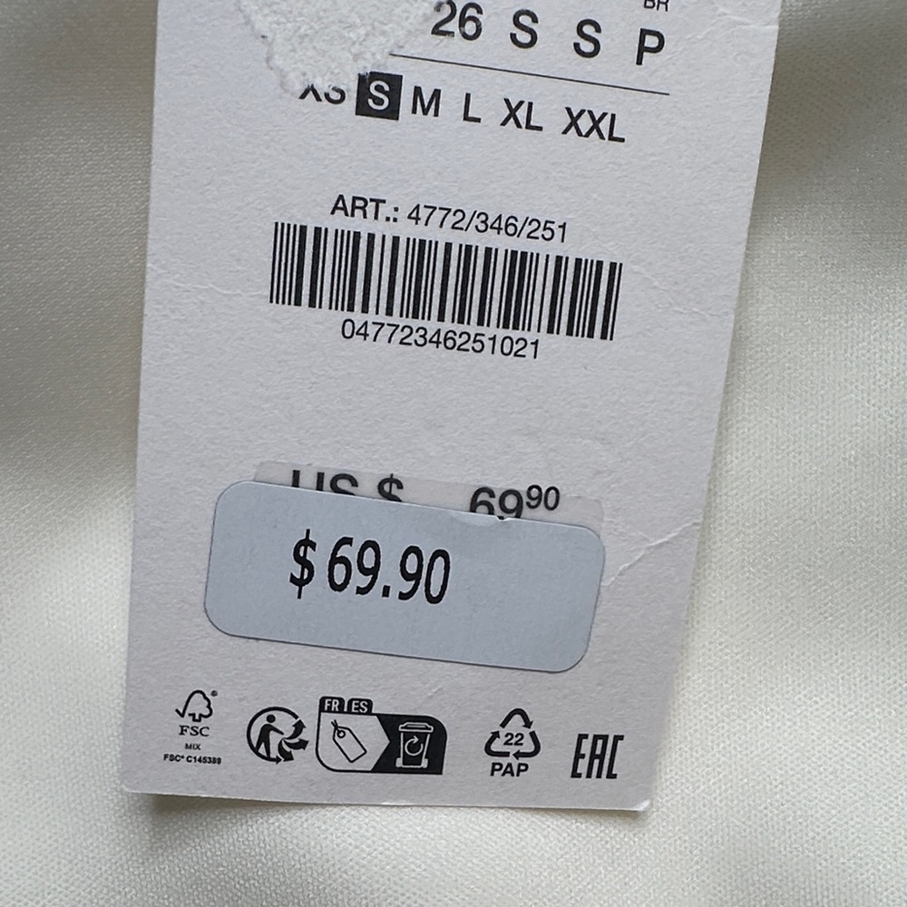 Zara White Jeweled Floral Print Neck Wrap Sleeveless Dress Womens Size Small - Picture 7 of 10